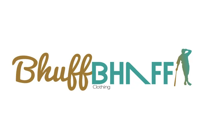 The Bhuff Bhaff clothing wordmark and fashion silhouette.